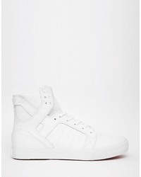 Baskets en cuir blanches Supra