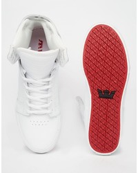 Baskets en cuir blanches Supra