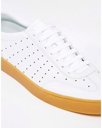 Baskets en cuir blanches Fred Perry