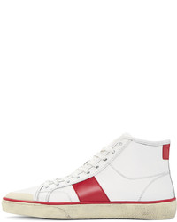 Baskets en cuir blanches Saint Laurent