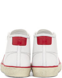 Baskets en cuir blanches Saint Laurent