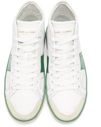 Baskets en cuir blanches Saint Laurent