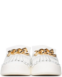 Baskets en cuir blanches Giuseppe Zanotti