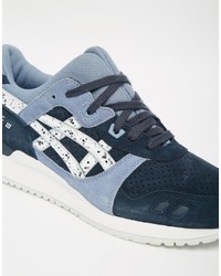 Baskets en cuir bleu clair Asics