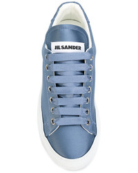 Baskets en cuir bleu clair Jil Sander