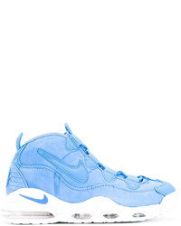 Baskets en cuir bleu clair Nike