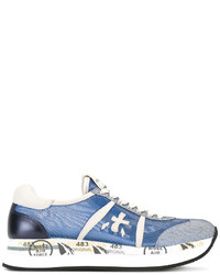 Baskets en cuir bleu clair Premiata