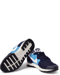 Baskets en cuir bleu marine Nike