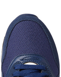 Baskets en cuir bleu marine Nike