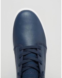 Baskets en cuir bleu marine Lacoste