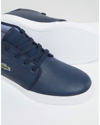 Baskets en cuir bleu marine Lacoste