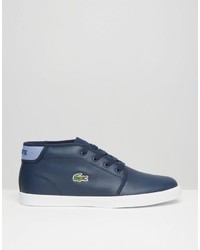 Baskets en cuir bleu marine Lacoste