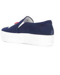 Baskets en cuir bleu marine Joshua Sanders