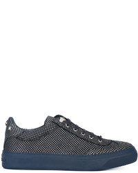 Baskets en cuir bleu marine Jimmy Choo