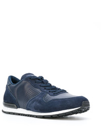 Baskets en cuir bleu marine Tod's