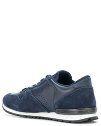 Baskets en cuir bleu marine Tod's