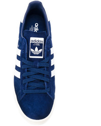 Baskets en cuir bleu marine adidas