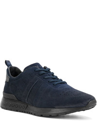 Baskets en cuir bleu marine Tod's