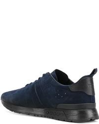 Baskets en cuir bleu marine Tod's