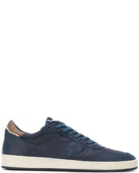 Baskets en cuir bleu marine Philippe Model