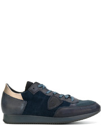 Baskets en cuir bleu marine Philippe Model