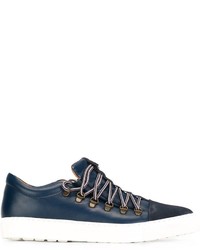 Baskets en cuir bleu marine Swear