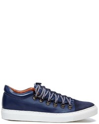 Baskets en cuir bleu marine Swear