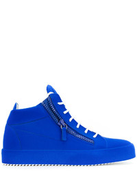 Baskets en cuir bleues Giuseppe Zanotti Design