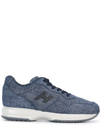 Baskets en cuir bleues Hogan