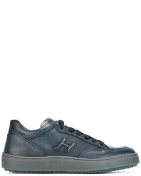 Baskets en cuir bleues Hogan