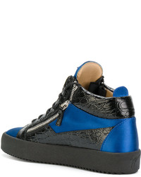 Baskets en cuir bleues Giuseppe Zanotti Design