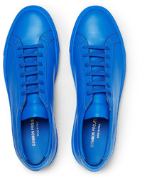 Baskets en cuir bleues Common Projects