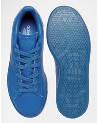 Baskets en cuir bleues adidas