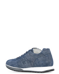 Baskets en cuir bleues Hogan