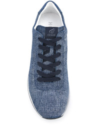 Baskets en cuir bleues Hogan