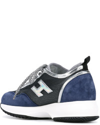 Baskets en cuir bleues Hogan