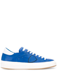 Baskets en cuir bleues Philippe Model