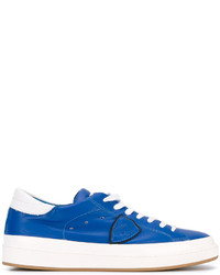 Baskets en cuir bleues Philippe Model