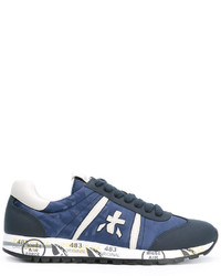 Baskets en cuir bleues Premiata