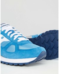 Baskets en cuir bleues Saucony