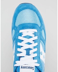 Baskets en cuir bleues Saucony