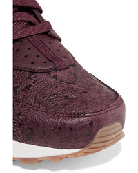 Baskets en cuir bordeaux Nike