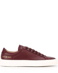 Baskets en cuir bordeaux Common Projects