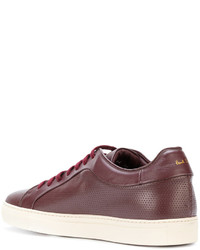 Baskets en cuir bordeaux Paul Smith