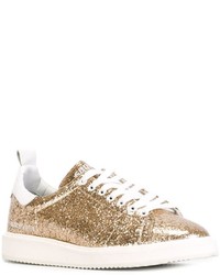 Baskets en cuir dorées Golden Goose