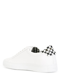 Baskets en cuir écossaises blanches Givenchy