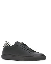 Baskets en cuir écossaises noires Givenchy