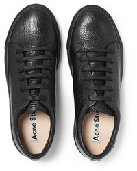 Baskets en cuir gris foncé Acne Studios