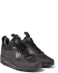 Baskets en cuir gris foncé Nike