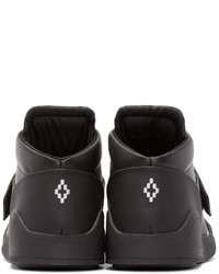 Baskets en cuir gris foncé Marcelo Burlon County of Milan